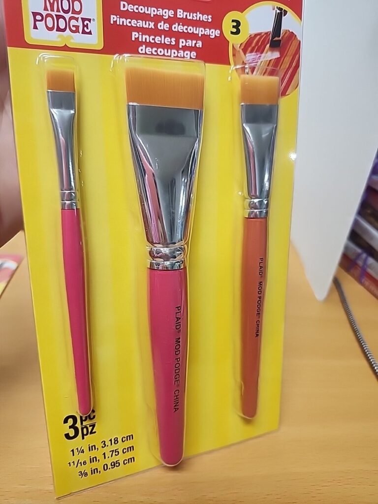 Brush Set Decoupage 3PC: Professional Tools for Perfect Mod Podge Projects